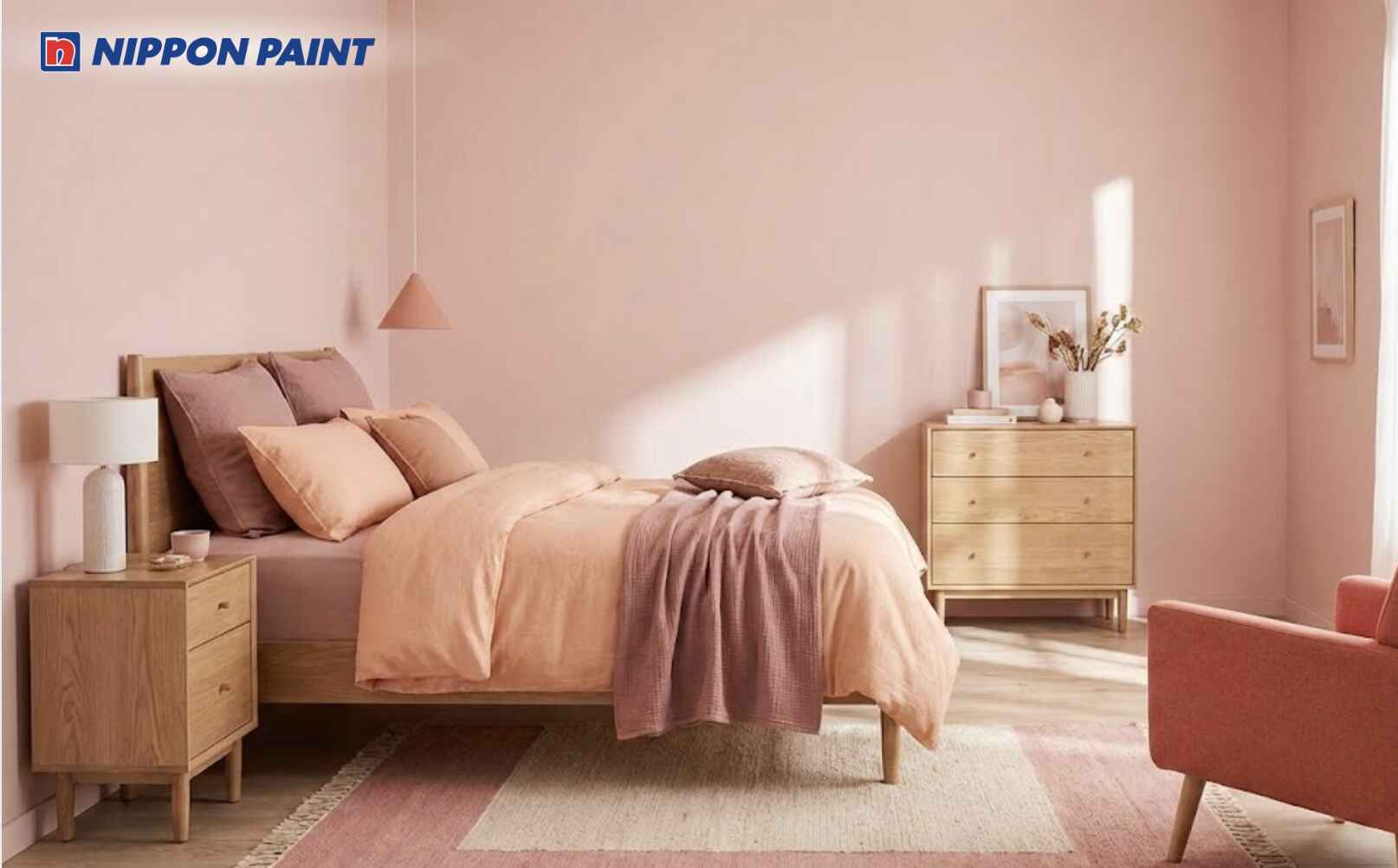 Gam hồng pastel dịu nhẹ mang lại cảm giác thư giãn và nuôi dưỡng sinh khí tích cực