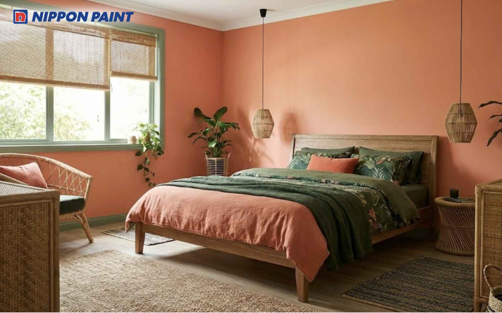 Gam màu cam san hô giúp phòng ngủ Mậu Tuất 2018 cân bằng năng lượng