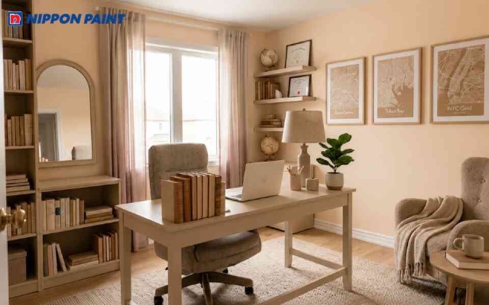 Phòng học tập mang phong cách hiện đại và sang trọng