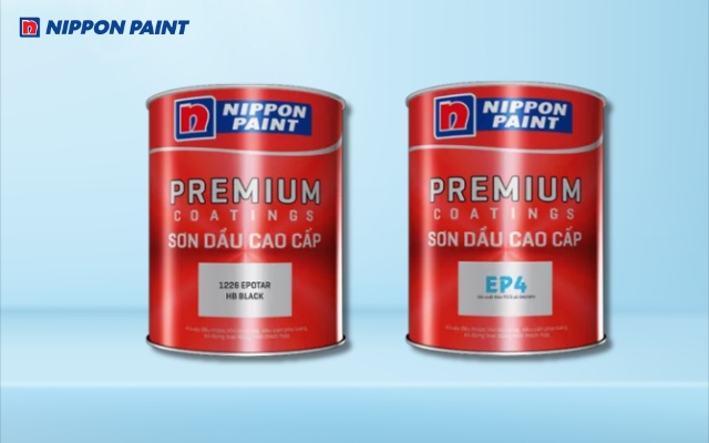 Sơn 1226 EPOTAR HB BLACK và sơn Nippon EP4 CLEAR SEALER