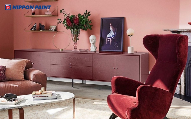 Gia chủ mệnh Hỏa nên sơn nhà màu đỏ để tăng vượng khí