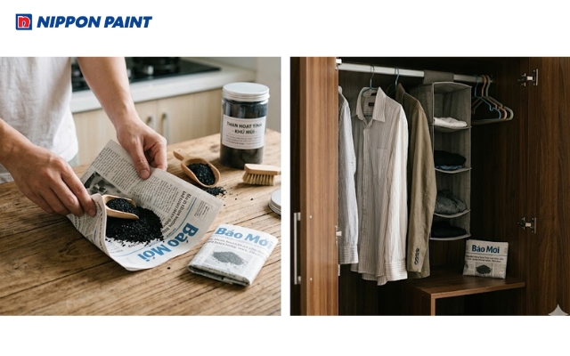 Hướng dẫn khử mùi sơn tường nhà mới hiệu quả bằng than hoạt tính