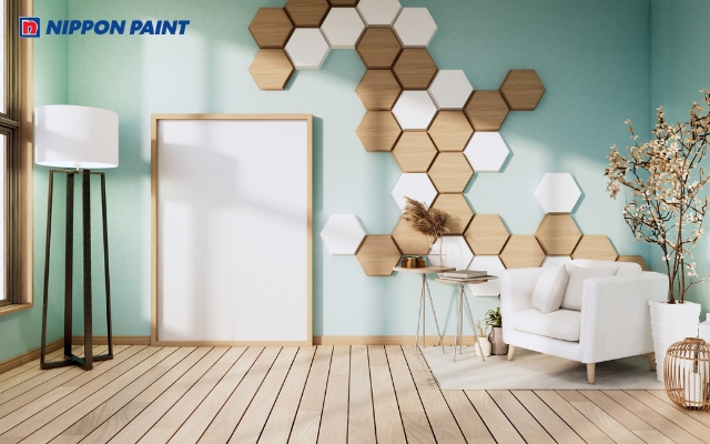 Phối màu trắng - xanh mint - be mạt giúp căn phòng trở nên nhẹ nhàng và trẻ trung