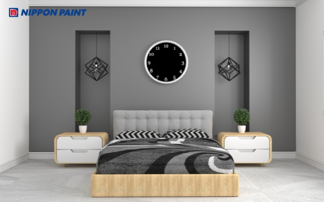 Phối màu sơn nội thất đẹp với sắc xám hiện đại và ấn tượng