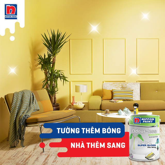 Sơn Odour-less All-in-One Siêu Bóng giúp nâng cao độ sáng bóng và tính thẩm mỹ cho không gian