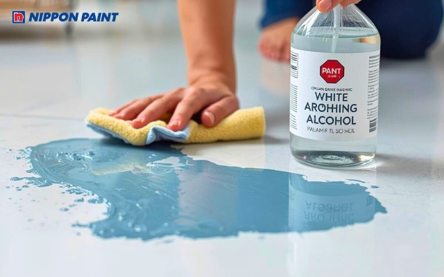 Tẩy sơn trên sàn nhà bằng cồn nước 95 độ