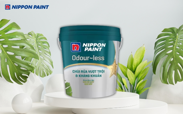 Sơn Nippon Odour-less Chùi Rửa Vượt Trội & Kháng Khuẩn
