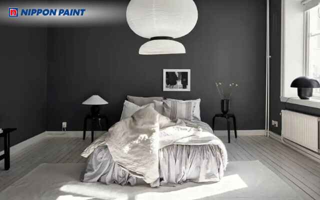 Ba màu ghi sáng, xám, đen tạo không gian tối giản nhưng hiện đại và sang trọng