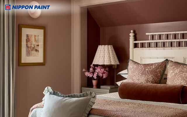 Kem, be, nâu mang đến phòng ngủ hoặc khách thanh lịch và cân bằng