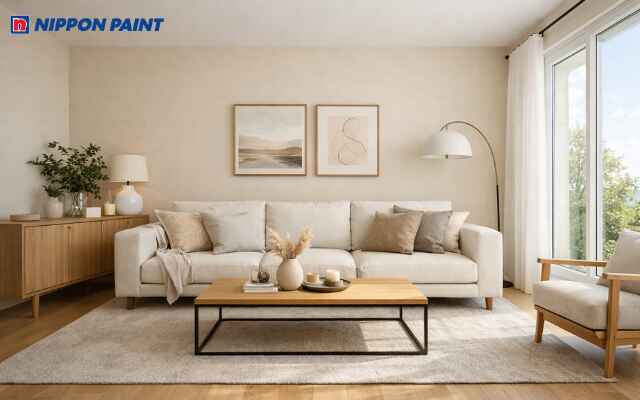 Sơn nhà màu be mang lại vẻ đẹp thanh lịch và cảm giác thư giãn cho gia chủ