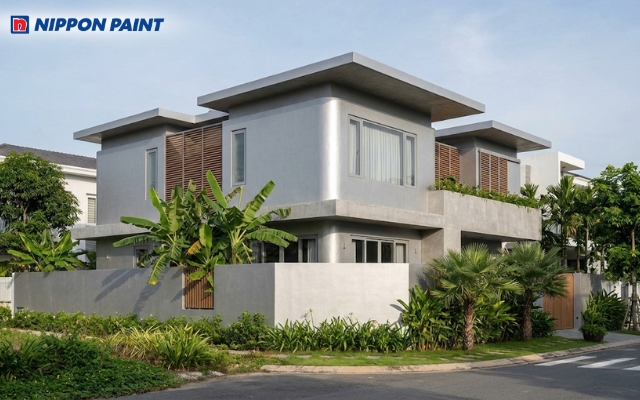 Màu sơn ghi bạc phù hợp với những ngôi nhà hiện đại