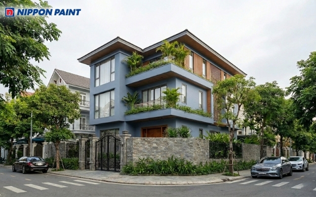 Màu xanh ghi mang lại cảm giác mát mẻ, bình yên