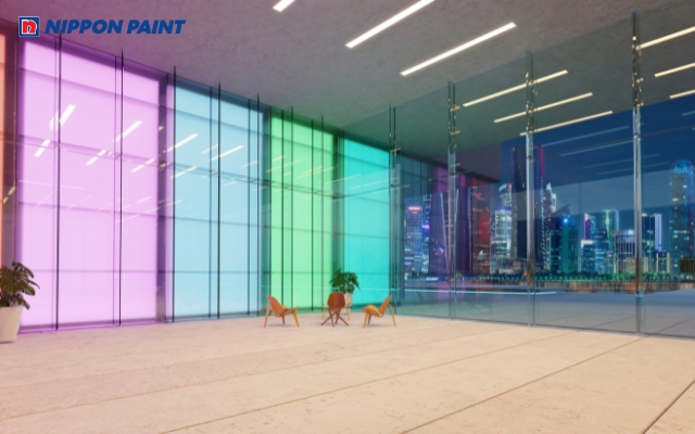 Màu gradient giúp không gian thương mại nổi bật và tăng khả năng nhận diện thương hiệu