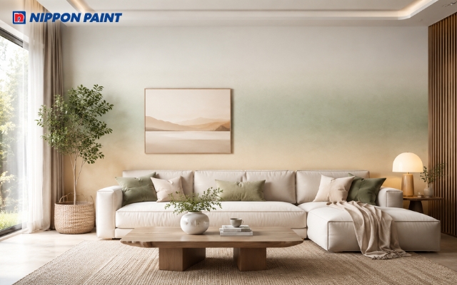 Phối màu gradient theo nguyên tắc 60 - 30 -10