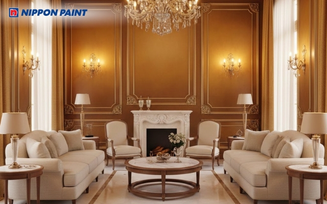 Màu hổ phách giúp không gian ấm áp cân bằng cảm xúc và tăng giá trị thẩm mỹ