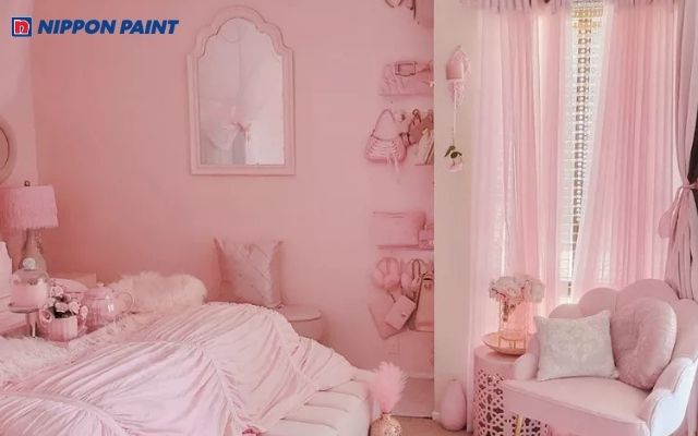 Kết hợp các sắc hồng khác nhau để không gian trở nên đồng bộ