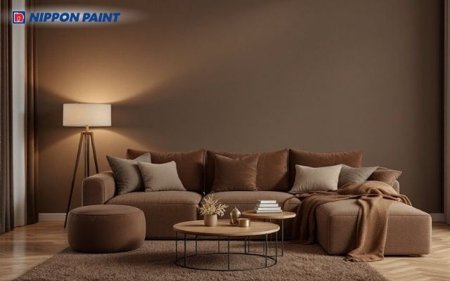 Màu nâu đại diện cho sự ấm áp, gần gũi, vẻ đẹp sang trọng pha chút cổ điển cho không gian sống