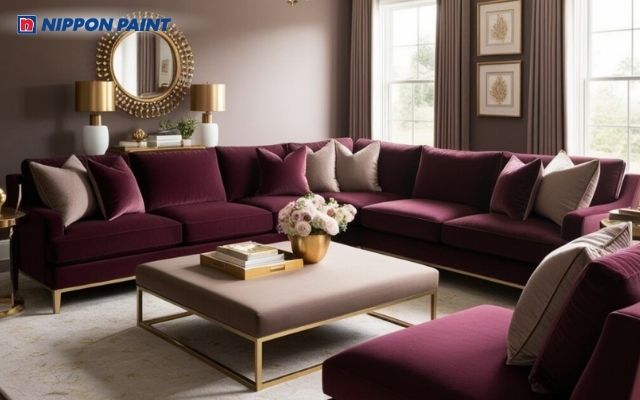 Sơn nâu sữa kết hợp ánh sáng tự nhiên giúp mang vẻ sang trọng, tinh tế