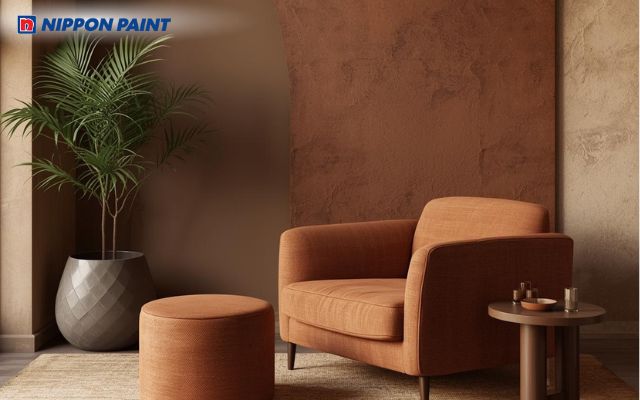 Hiệu ứng chuyển sắc nâu giúp không gian có chiều sâu tự nhiên