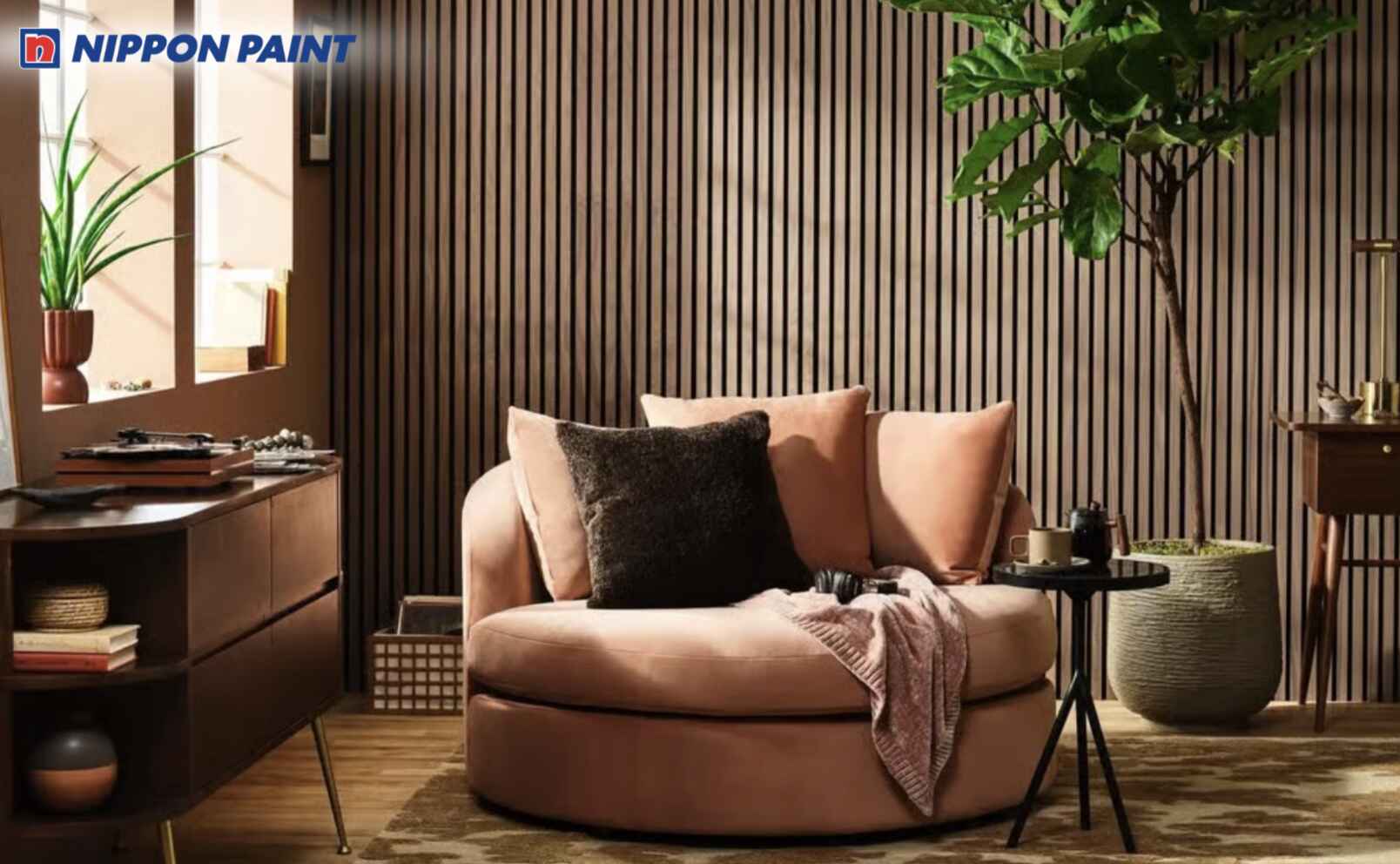 Sắc nâu mocha mang lại sự ấm áp vừa phải, phù hợp với không gian sinh hoạt hằng ngày