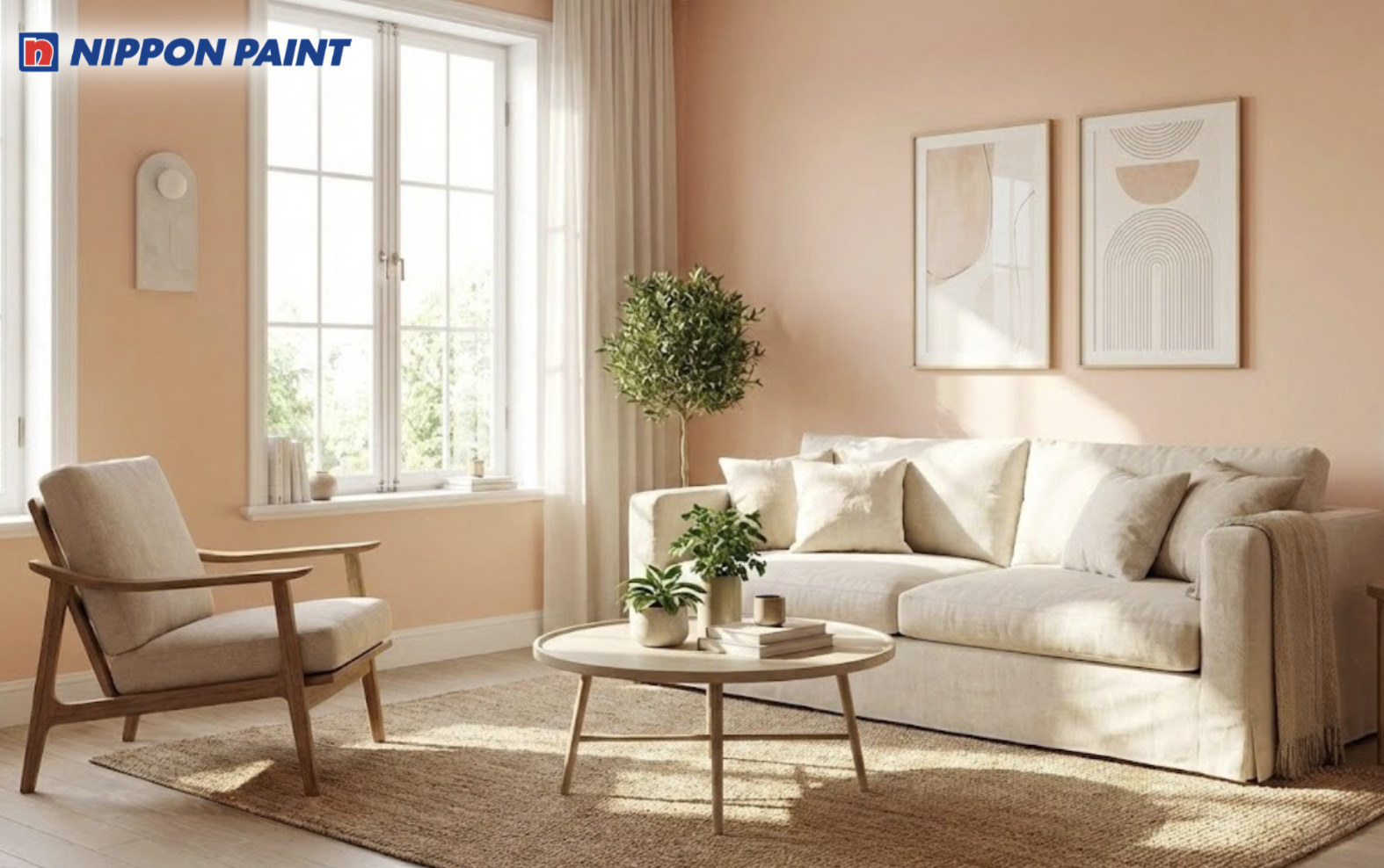 Gam màu mềm mại, tạo cảm giác thư giãn, phù hợp cho không gian nghỉ ngơi