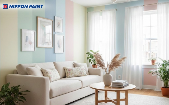 Màu pastel mang lại cảm giác dịu nhẹ và thư giãn cho không gian sống