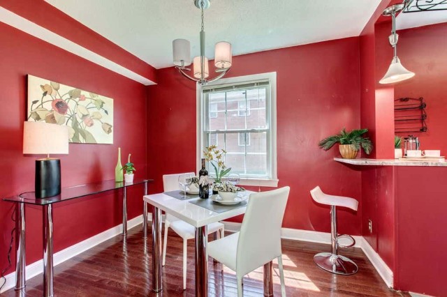 Thiết kế màu sơn cho phòng ăn với màu Marvelous Red