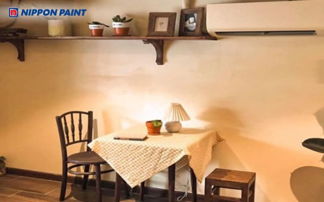 Thiết kế màu sơn cho quán cà phê theo phong cách cổ điển với màu Snow White