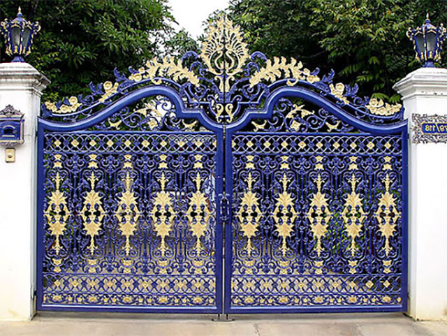 Màu sơn cổng nhà đẹp - Màu xanh biển