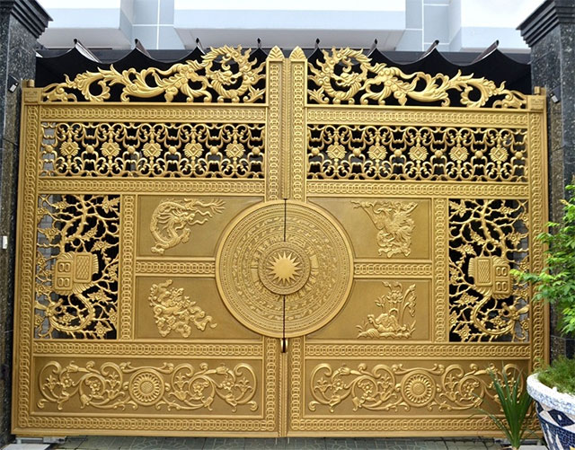 Màu sơn cổng nhà đẹp - Màu vàng