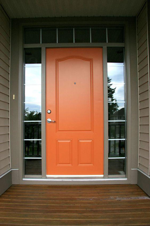 Màu cam mango sơn cửa gỗ