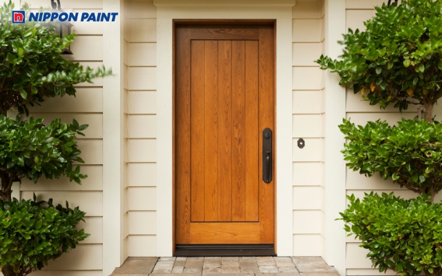 Màu sơn cửa nhà đẹp giúp tăng giá trị thẩm mỹ và tạo điểm nhấn cho mặt tiền