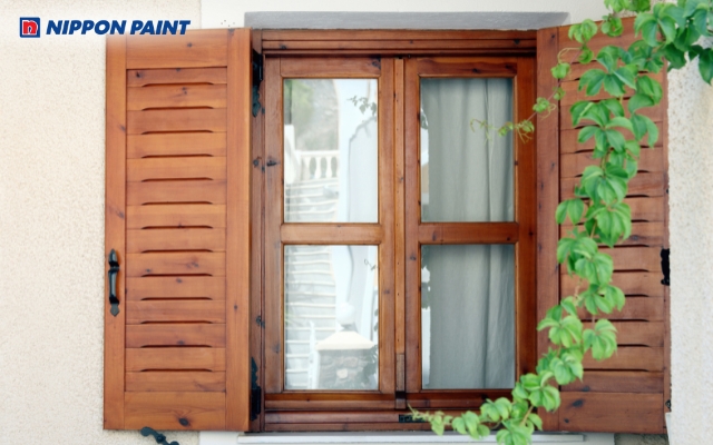 Mẫu 16: Cửa sổ gỗ màu nâu cánh gián mang lại sự sang trọng, tinh tế và cảm giác gần gũi như gỗ tự nhiên