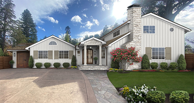 Mẫu 33: Sơn mặt tiền biệt thự màu trắng (BS 9102) mang đến cảm giác hiện đại, tươi mới cho gia chủ