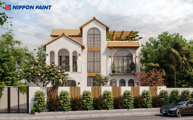 Gam trầm ấm tôn lên vẻ quý tộc, tinh tế và lãng mạn cho biệt thự