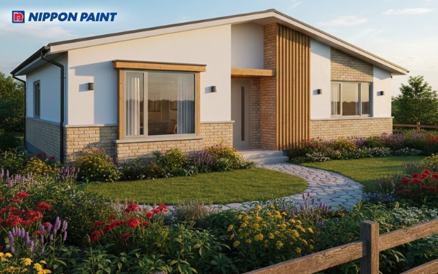 Sự kết hợp giữa gam Kim và gam đất tạo giao hòa giữa thẩm mỹ và phong thủy mệnh Kim