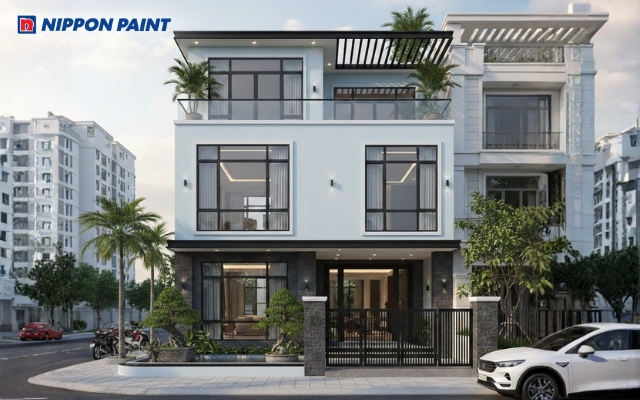 Màu xanh dương phối đen hiện đại, mạnh mẽ và hợp phong thủy mệnh Mộc