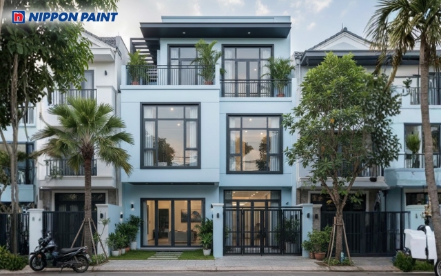 Ngoại thất xanh dương và đen tạo sự tinh tế, sang trọng và hài hòa năng lượng