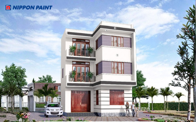 Mẫu 11: Màu trắng sứ giúp ngôi nhà trông sáng và tinh tế hơn