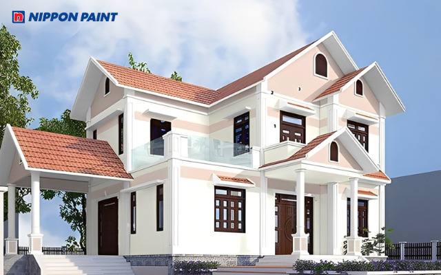 Mẫu 13: Màu trắng kem tạo cảm giác ấm áp, thanh lịch