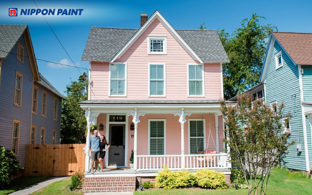 Mẫu 21: Màu hồng pastel mang lại cảm giác lãng mạn, nhẹ nhàng