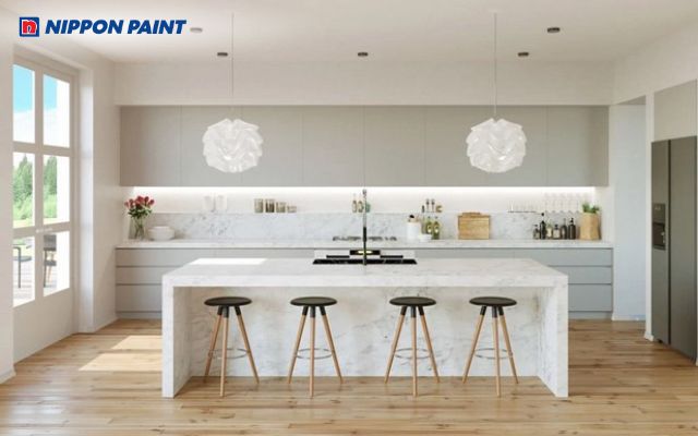 Chọn màu sơn nhà bếp phù hợp giúp tạo nên một không gian hài hòa, thể hiện cá tính riêng của gia chủ