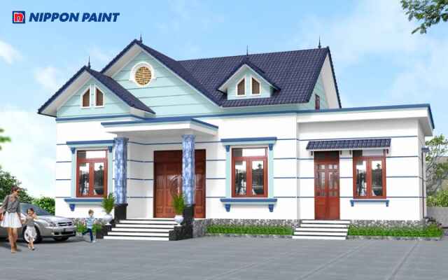 Màu trắng sứ giúp nhà vườn sáng, thanh thoát và dễ kết hợp nội thất