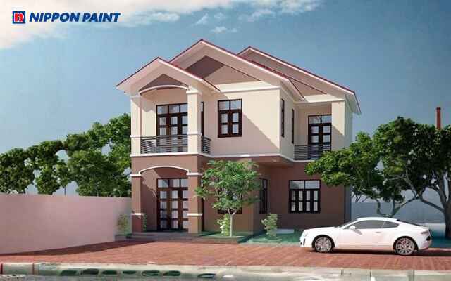 Màu nâu cà phê tạo cảm giác ấm áp và vững chắc cho nhà vườn