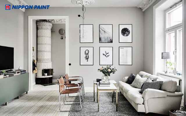 Hướng Tây nên dùng gam ghi sáng để làm mát và cân bằng ánh sáng