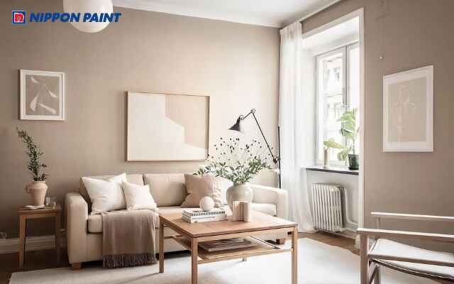 Mẫu 12: Màu nâu be trung tính tạo cảm giác ấm áp và hiện đại