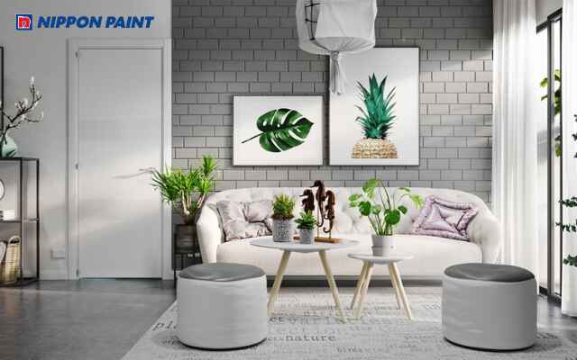 Mẫu 6: Phòng khách hiện đại rộng mở với gam trắng xám sang trọng