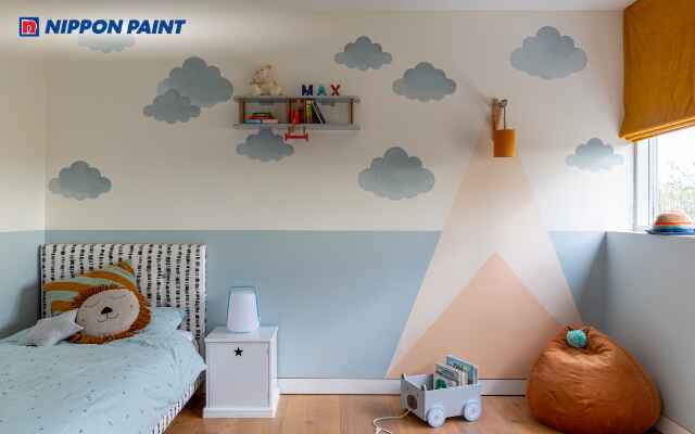 Phòng ngủ bé trai với màu xanh da trời mang đến bầu không khí thư giãn và hòa bình