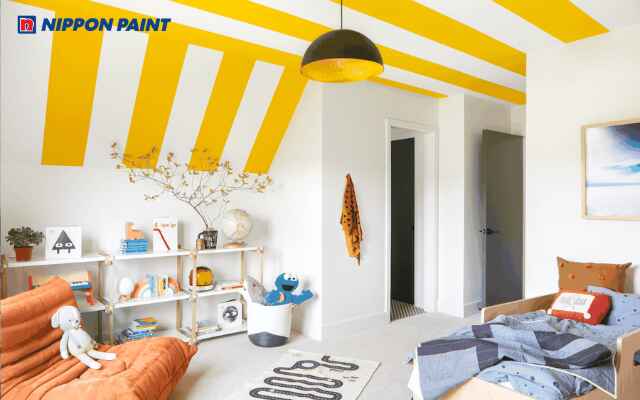 Phòng ngủ bé trai với màu trắng tinh khôi mang đến không gian sáng sủa và rộng rãi