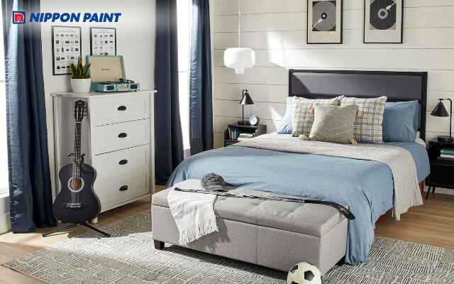 Chú ý chọn màu sơn phòng ngủ phù hợp với lứa tuổi của bé trai